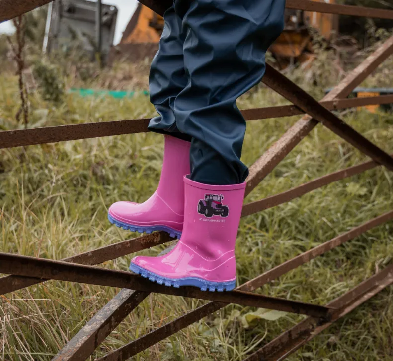 Xpert Junior Tactor Wellingtons Pink